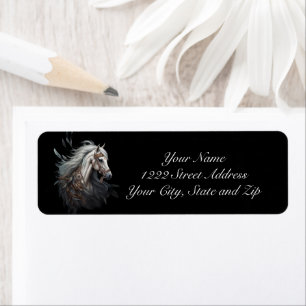Beautiful Tribal Horse Return Address Return Address Label