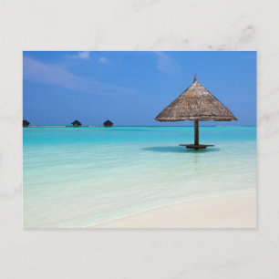 Beautiful tropical beach at Maldives Postcard