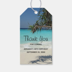 Beautiful Tropical Beach Ocean Paradise Birthday Gift Tags