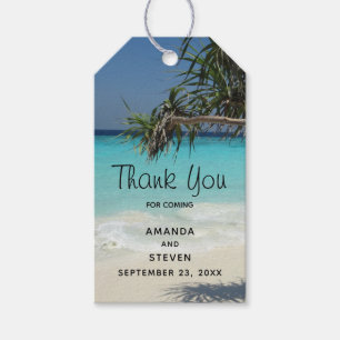 Beautiful Tropical Beach Ocean Paradise Wedding Gift Tags