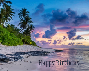 Get Wallpaper Happy Birthday Tropical Sunset Gifts On Zazzle Au Free
