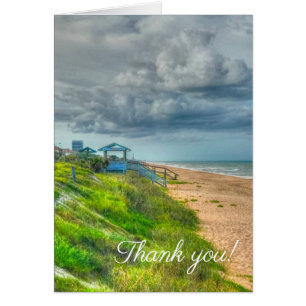Beautiful Tropical Beach Thank You Card