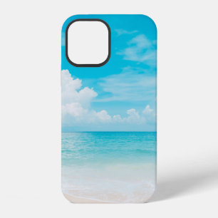 Beautiful tropical beach with blue sky and white c iPhone 12 case