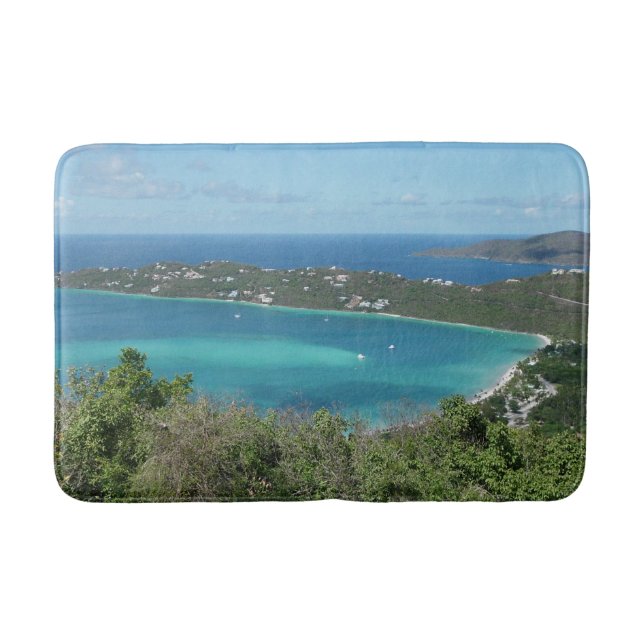 Beautiful Tropical Caribbean Beach Paradise Photo Bath Mat (Front)