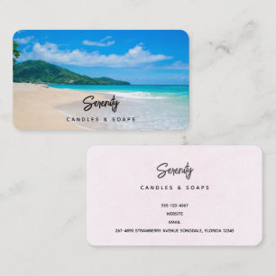 Beautiful Tropical Destination Scenic Beach Business Card