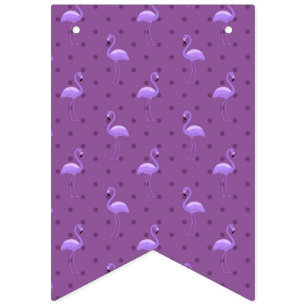 Beautiful Tropical Flamingo Dotted Artwork Pattern Bunting