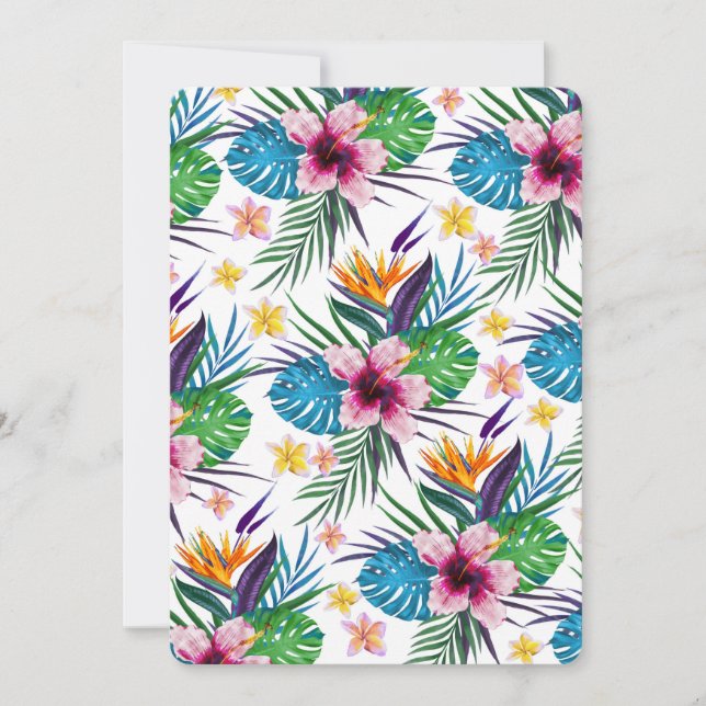 Beautiful tropical floral paint watercolors (Front)