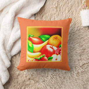 Beautiful Tropical Fruits Painting. Buy Now Cushion