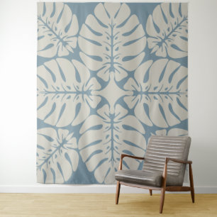 Beautiful Tropical Hawaiian quilt block tapestry