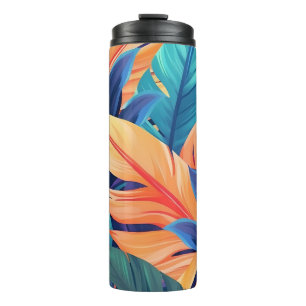Beautiful Tropical Leaves Thermal Tumbler