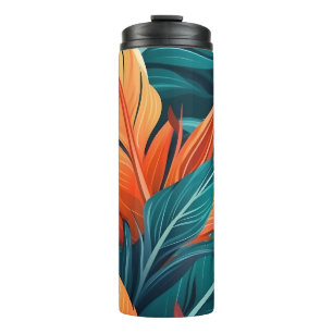 Beautiful Tropical Leaves Thermal Tumbler