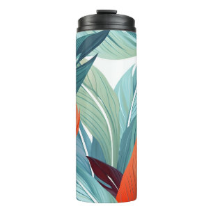 Beautiful Tropical Leaves Thermal Tumbler