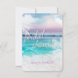 BEAUTIFUL TROPICAL OCEAN SUNRISE Bridal Shower Invitation