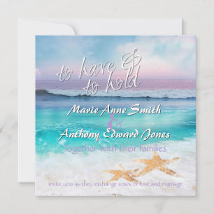 BEAUTIFUL TROPICAL OCEAN SUNRISE Wedding Invitatio Invitation