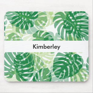 Beautiful Tropical Palm Leaves Mouse Pad