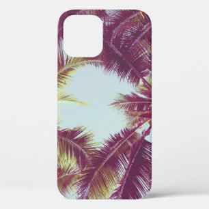 Beautiful tropical palm tree around beach sea ocea iPhone 12 case