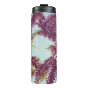 Beautiful tropical palm tree around beach sea ocea thermal tumbler