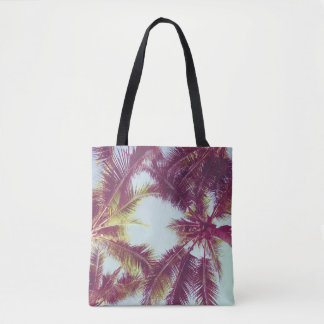 Beautiful tropical palm tree around beach sea ocea tote bag
