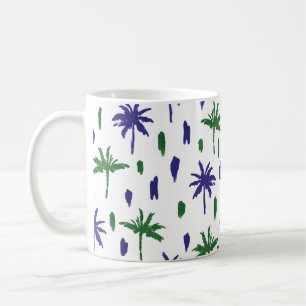 Beautiful tropical palm trees pattern coffee mug