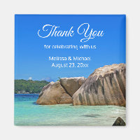 Beautiful Tropical Sea Rocky Coast Wedding Favour