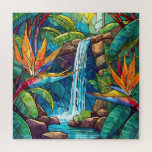 Beautiful Tropical stained glass art puzzle<br><div class="desc">Beautiful Tropical stained glass art puzzle</div>
