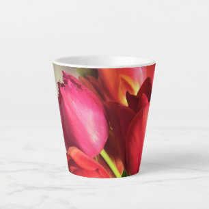 Beautiful Tulip Bouquet Latte Mug