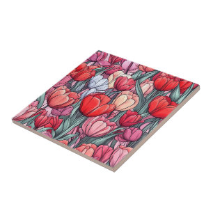 Beautiful Tulip Ceramic Tiles For Artful Floors