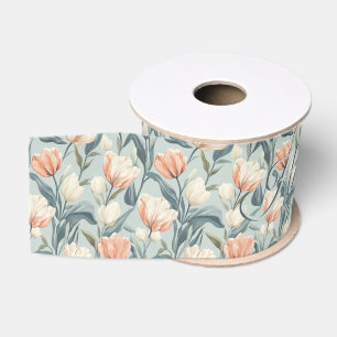 Beautiful Tulip Flower Girl’S Birthday Grosgrain Ribbon