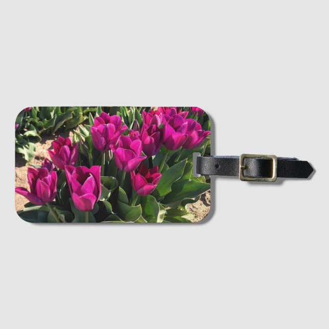 Beautiful Tulips Luggage Tag (Front Horizontal)