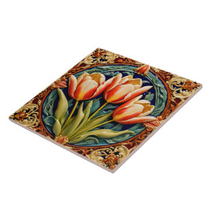 Beautiful Tulips Modern Collection Ceramic Tile