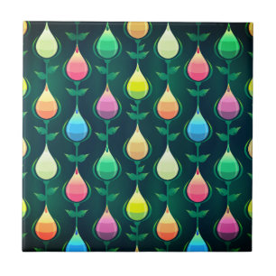 Beautiful Tulips Pattern Perfect Mosaic Colour Ceramic Tile