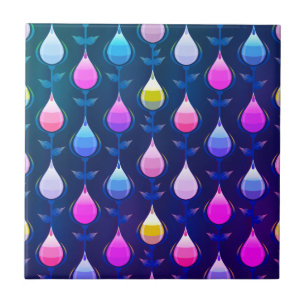Beautiful Tulips Pattern Perfect Mosaic Colour Ceramic Tile