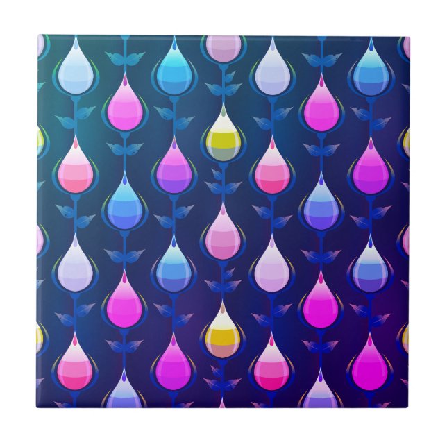 Beautiful Tulips Pattern Perfect Mosaic Colour Ceramic Tile (Front)