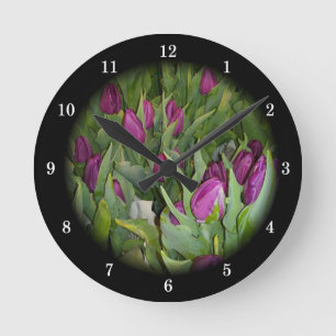 Beautiful Tulips Wall Clock