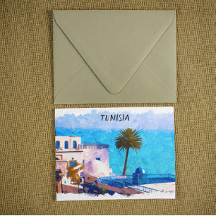 Beautiful Tunisia Panorama View Postcard