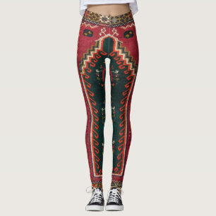 Beautiful Turkish antique rug  Leggings