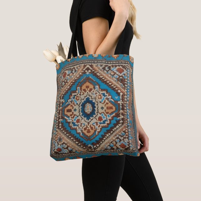 Beautiful Turkish Old Pattern Modern Collection Tote Bag (Close Up)