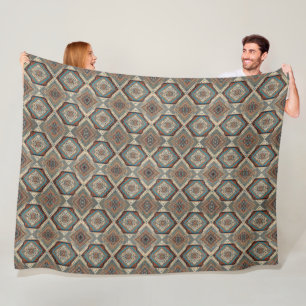 Beautiful Turkish Old Pattern Popular Collection Fleece Blanket