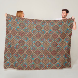 Beautiful Turkish Old Pattern Trendy Collection Fleece Blanket