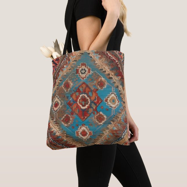 Beautiful Turkish Old Pattern Trendy Collection Tote Bag (Close Up)