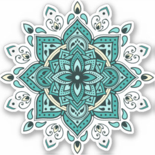 Beautiful turquoise mandala design