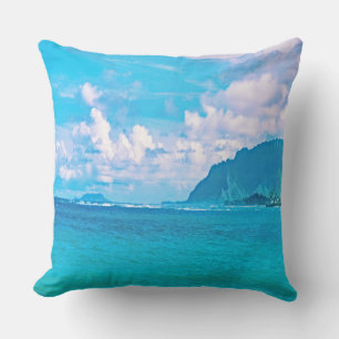 Beautiful Turquoise Ocean Waves Cushion