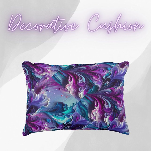 Beautiful Turquoise & Pink Abstract Pattern | Decorative Cushion (Creator Uploaded)