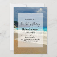 Beautiful Turquoise Sea Tropical Photo Birthday