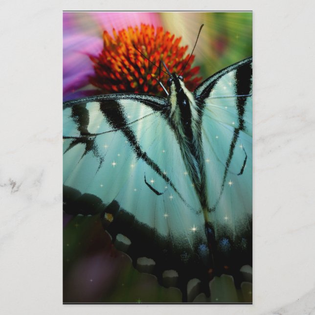 Beautiful Turquoise Swallowtail Butterfly (Front)