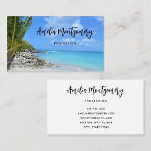 Beautiful Turquoise Tropical Beach Business Card
