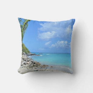 Beautiful Turquoise Tropical Beach Cushion