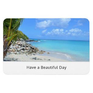 Beautiful Turquoise Tropical Beach Magnet