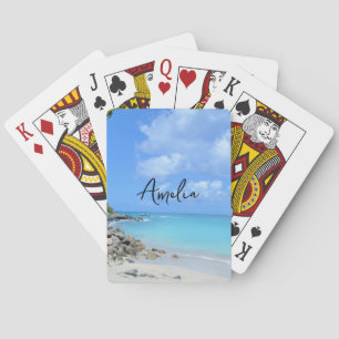 Beautiful Turquoise Tropical Beach Playing Cards