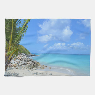 Beautiful Turquoise Tropical Beach  Tea Towel